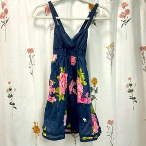 Abercrombie & Fitch Navy and Pink Floral Dress